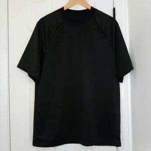 MANFINITY Men’s Black Raglan Sleeve Athletic T-Shirt Large Stretch Gym